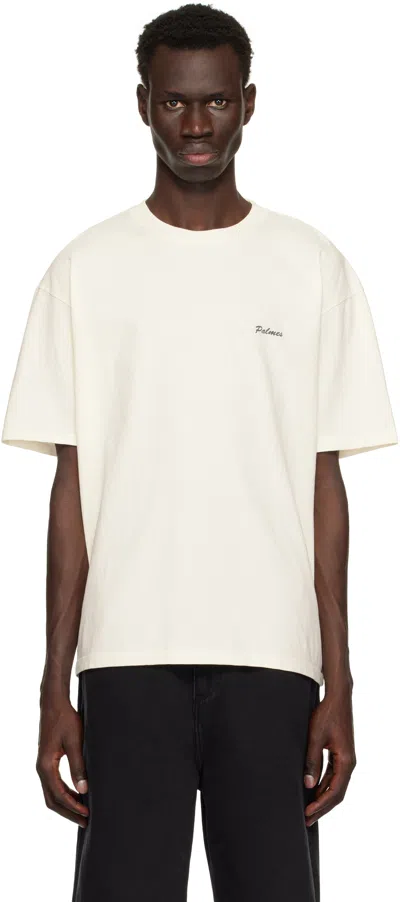 Palmes Off-white Dyed T-shirt In Broken White