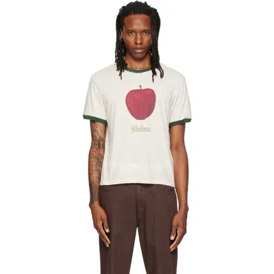 Palmes Off-white Apple Ringer T-shirt In Broken White