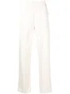 Palmes White Broom Straight-leg Trousers In White