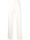 Palmes White Broom Straight-leg Trousers In White