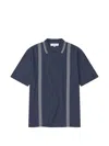 Palmes Panel Zip Polo In Blue