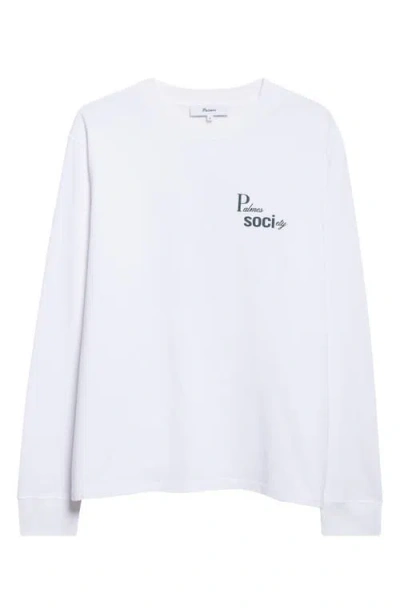 Palmes Piano Long Sleeve Graphic T-shirt In White