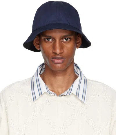 Palmes Reversible Navy & Black Horne Bucket Hat In Navy/black