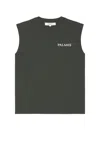 Palmes Mens Rhythm Sleeveless Cotton-jersey Top Charcoal In Charcoal