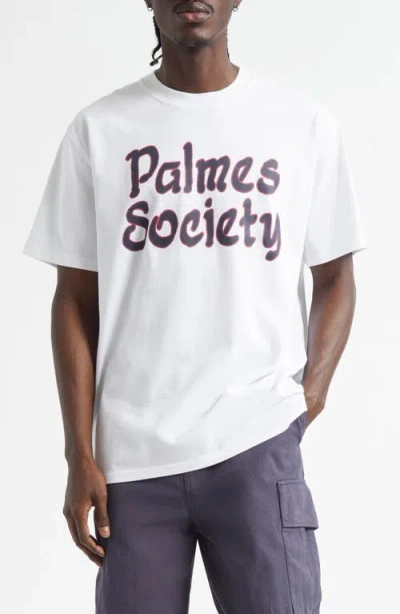 Palmes Society Graphic T-shirt In White