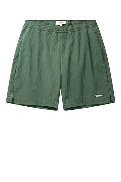 Palmes Stitch Tennis Shorts In Green