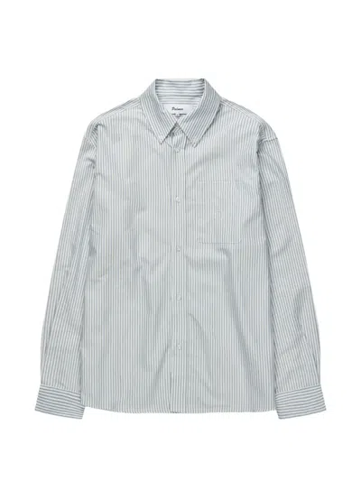 Palmes Striped Pocket Shirt In Blue