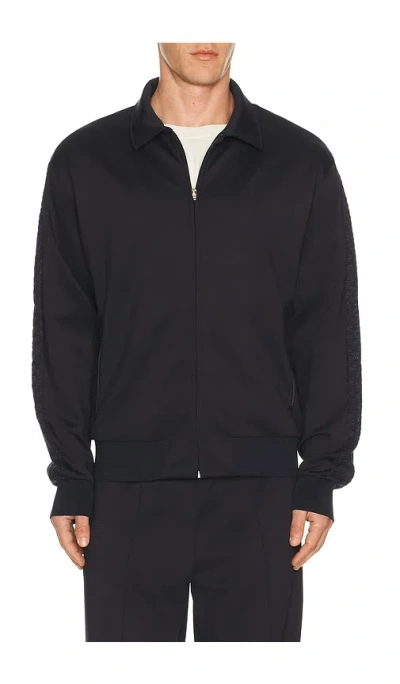 Palmes Tricot Track Jacket In Blue