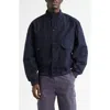 Palmes Water Repellent Nylon Jacket In Navy
