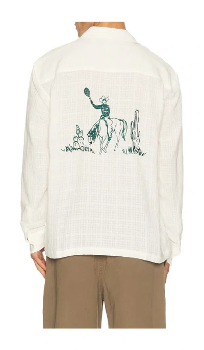 Palmes Western Camp Collar Shirt In White
