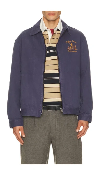 Palmes Western Zip Jacket In Blue