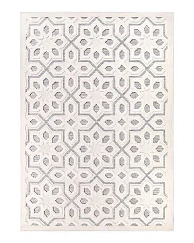 Palmetto Living Crochet Indoor/outdoor Starworks Area Rug, 5'3 X 7'6 In Ivoey/blue