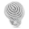 Palmiero 18k White Gold 9.48ct Diamond Ring Pa12-080425 In White