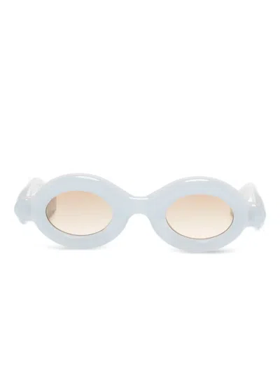 Paloceras Oval-frame Sunglasses In Blue