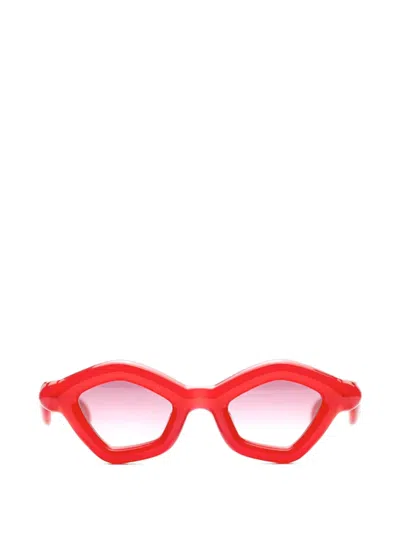 Paloceras Pebble Geometric-frame Sunglasses In Red