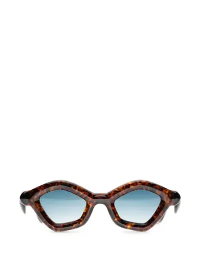 Paloceras Pebble Geometric-frame Sunglasses In Brown
