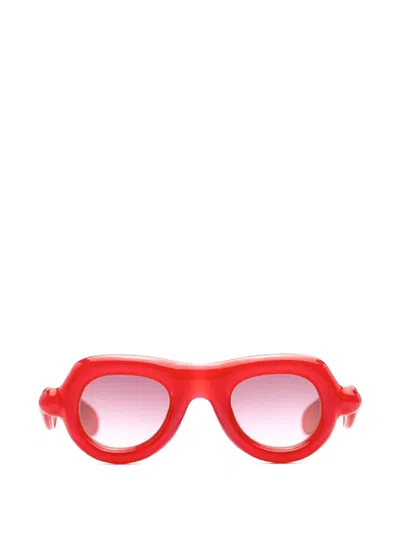 Paloceras Pebble Round-frame Sunglasses In Red