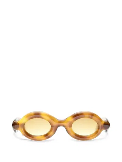 Paloceras Pebble Round-frame Sunglasses In Brown