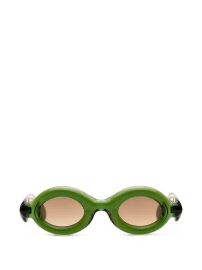 Paloceras Pebble Round-frame Sunglasses In Green