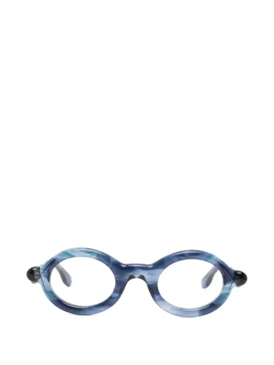 Paloceras Round-frame Glasses In Blue