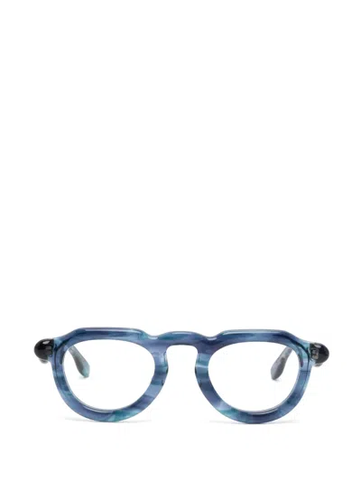 Paloceras Round-frame Glasses In Blue