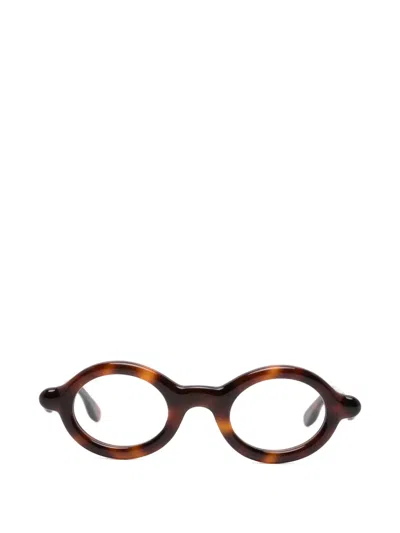 Paloceras Round-frame Glasses In Brown