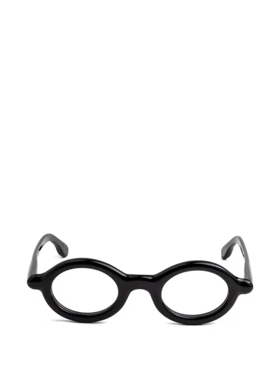 Paloceras Round-frame Glasses In Black