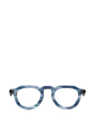 Paloceras Vapor Round-frame Glasses In Blue