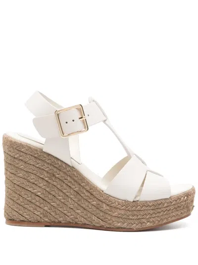 Paloma Barceló Paloma Barcelo Alison Slingback Espdarille Platform Wedge Sandal In Linen