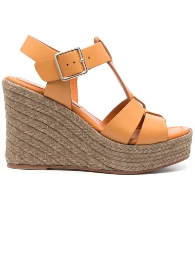 Paloma Barceló Woman Espadrilles Mandarin Size 8 Cow Leather In Multi