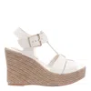 Paloma Barceló Paloma Barcelo Alison Slingback Espdarille Platform Wedge Sandal In White