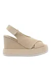 Paloma Barceló Sand Cora Wedges In Beis