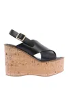 Paloma Barceló 110mm Crossover Slingback Wedge Sandals