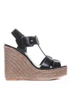 PALOMA BARCELÓ BLACK ALISON WEDGES ROUND TOE