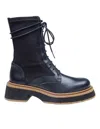 Paloma Barceló Black Leather And Stretch Fabric Ankle Boots In Black