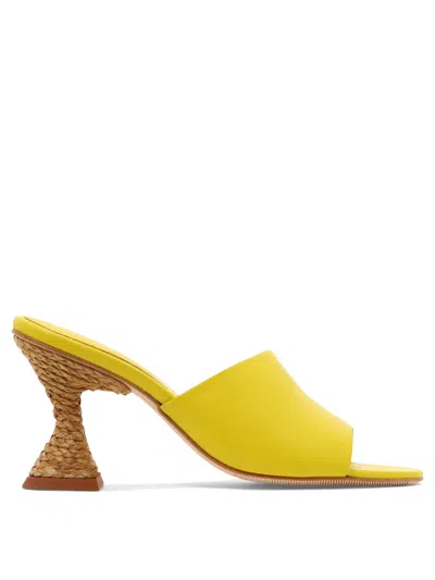 Paloma Barceló Brigite 95mm Heel Sandals In Gelb