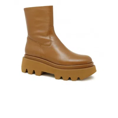 PALOMA BARCELÓ PALOMA BARCELÓ BROWN LEATHER OSIAN IRIS BOOTS