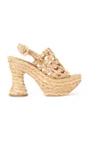 PALOMA BARCELÓ BRUNA RAFFIA SLINGBACKS