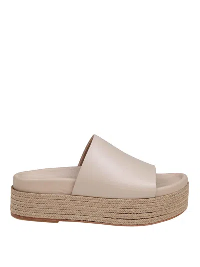 Paloma Barceló Merve Leather Mules In Blanco