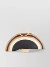 Paloma Barceló Circular Handles Striped Pattern Woven Texture