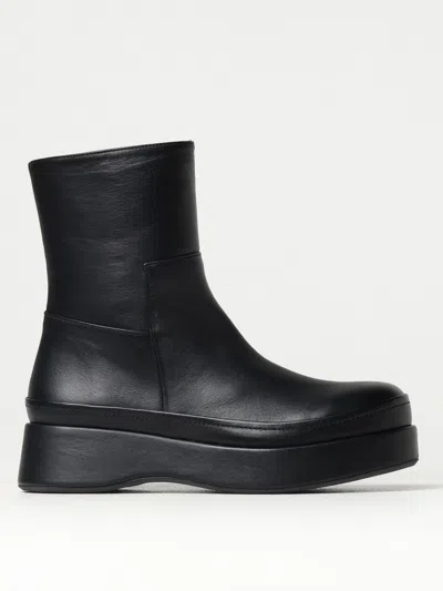 Paloma Barceló Danube Ankle Boot In Black Leather In Schwarz