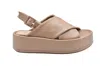 Paloma Barceló Laced Flat Shoes With Elegant Cross-strap Design And Comfortable Platform Sole In Brown