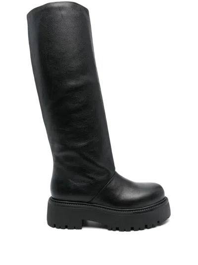 Paloma Barceló Leather Boots In Black