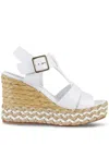 Paloma Barceló Paloma Barcelo Alison Slingback Espdarille Platform Wedge Sandal In 白色