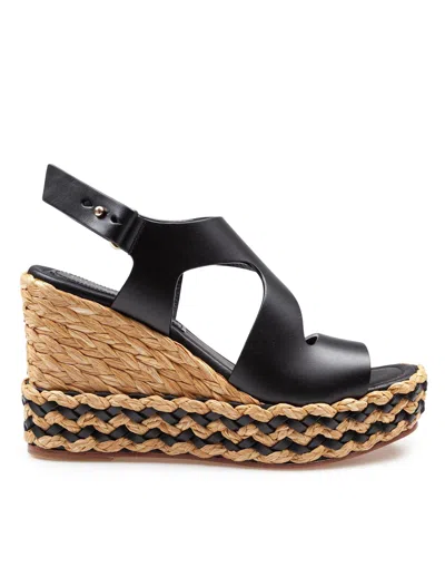 PALOMA BARCELÓ MARIA SANDAL IN BLACK LEATHER