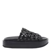 Paloma Barceló Paloma Barcelo Leather Nadira Flat Sandals In Black