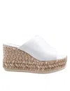 Paloma Barceló Paloma Alide Sandal In Leather With Rope Wedge In White
