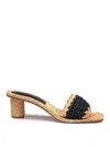 Paloma Barceló Paloma Uliana Raffia Sandal Natural And Black Color