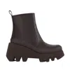 Paloma Barceló Piero Iris Leather Ankle Boot In Moka In Multi