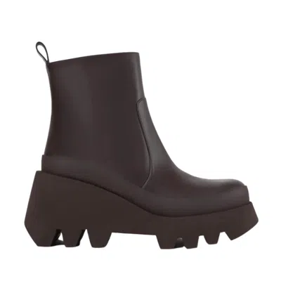 Paloma Barceló Piero Iris Leather Ankle Boot In Moka In Multi